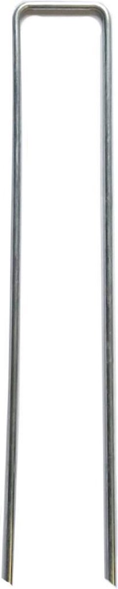Zwartgroen Grondpennen - 250 stuks - verzinkt staal - 23 cm