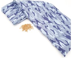 Pittenkussen XL Met Pit! – Wasbare hoes - Zachte/geurloos tarwe - Pittenkussen bij kou en pijn - Made in NL – Leger Blauw