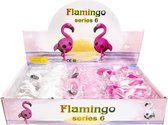 kneedfiguur flamingo junior 12 x 7 cm wit