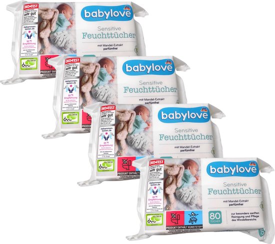 heb vertrouwen Aannames, aannames. Raad eens Seminarie Babylove Baby Billendoekjes 4x80 stuks - 320 stuks Parfumvrije billendoekjes  -... | bol.com