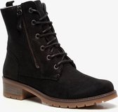 Hush Puppies leren dames veterboots - Zwart - Maat 42