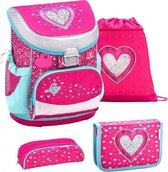 schoolspullenset liefde 19 liter polyester donkerroze