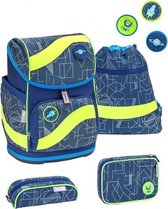 rugzakset Invasion junior 20 liter polyester blauw 4-delig