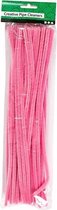 chenille draad 50 stuks 30 cm 6 mm roze