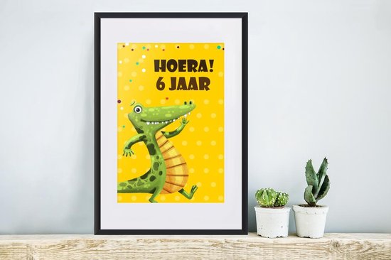 Cadre photo avec affiche - Anniversaire - Enfant - Dinosaurus - 40x60 cm - Cadre pour affiche