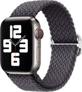 YONO Gevlochten Nylon Stretch Bandje geschikt voor Apple Watch - 42 / 44 / 45 / 49 mm - Donkergrijs