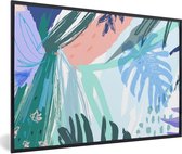 Fotolijst incl. Poster - Zomer - Plant - Tropische - 90x60 cm - Posterlijst