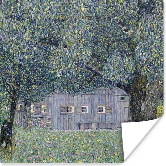 Poster Farmhouse in upper Austria - Gustav Klimt - 75x75 cm