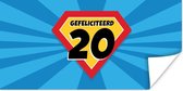 Affiche Anniversaire - 20 ans - Cape de super-héros - 160x80 cm