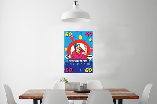 Affiche Anniversaire - 60 Ans - Femme - Anniversaire - 40x60 cm