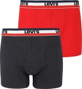 Levi's Boxershorts 2-Pack Rood Grijs - maat XL