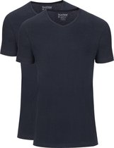 Slater 2-pack Basic Fit T-shirt V-hals Navy - maat M