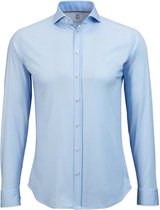 Desoto Overhemd Strijkvrij Blauw Oxford - maat S