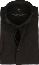 OLYMP Luxor Jersey Stretch Overhemd 24/Seven Zwart - maat 39