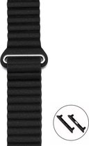 DrPhone LLA1 38/40mm Lederen Loop Armband met Magnetische Sluiting geschikt voor de Apple Watch - Zwart