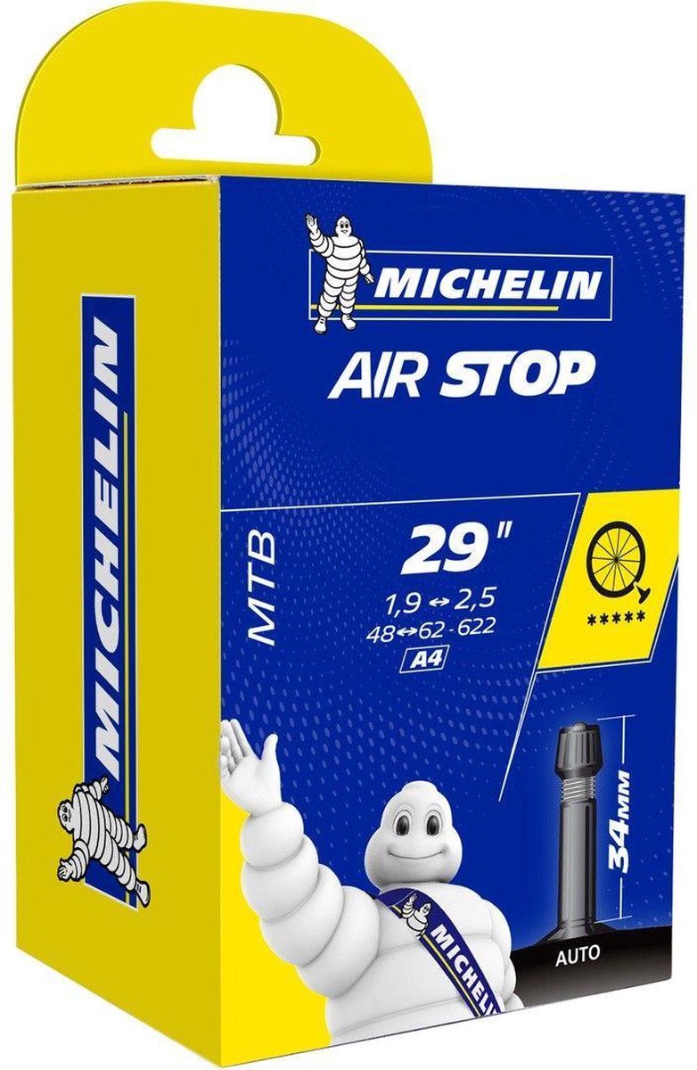 Michelin Airstop A4 Binnenband 29 x 1.90-2.50 – Schrader AV 34 mm – 48/62-622