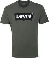 Levi's T-Shirt Batwing Graphic Logo Donkergroen - maat M