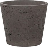 Pot Rough Mini Bucket L Chocolate Fiberclay 23x20 cm bruine ronde bloempot