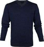 Profuomo Pullover Merino V-Hals Navy - maat L