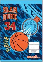 kleur- en notitieblok Slam Dunk 17 x 24 cm papier blauw