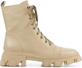 BiBi Lou Vrouwen Leren       Veterboots / Laarzen / Damesschoenen 826T10 - Beige - Maat 41