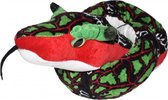 knuffel slang junior 137 cm pluche wit/rood