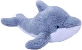 knuffel dolfijn Ecokins Mini junior 20 cm pluche blauw