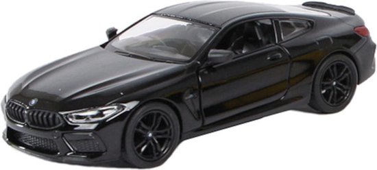 auto BMW M8 Competition Coupe 12,5 cm 1:38 staal zwart