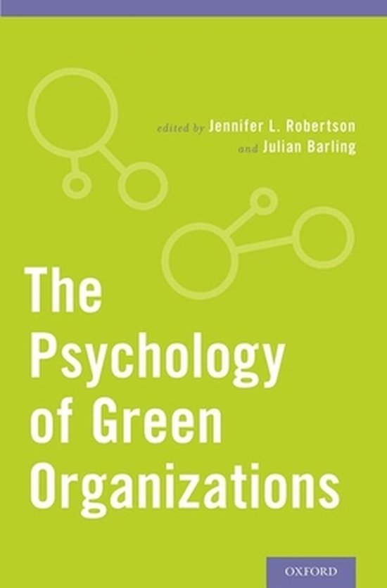 Psychology Of Green Organizations - cover