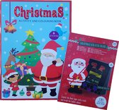 Kerst sticker- , kleur- & doeboek + Kerst Kras & Toverblok 2x25 vel