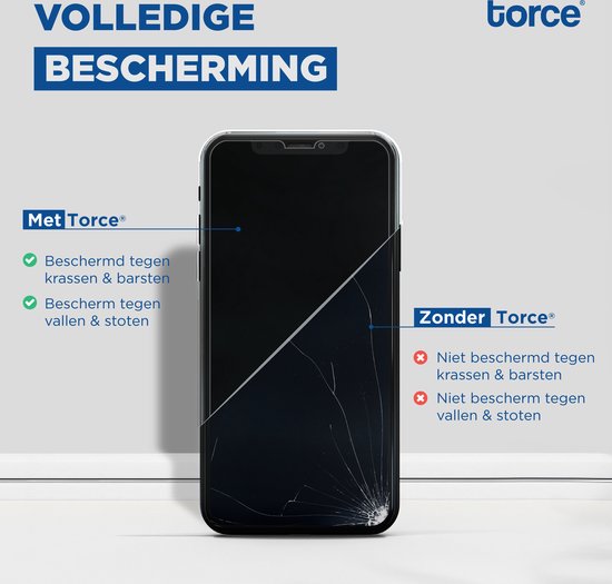 TORCE® iPhone 13 Pro Hoesje - Case Transparant + Gratis Glass Screenprotector - TORCE