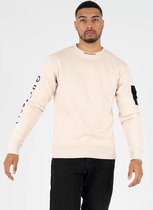 Crewneck Dublin - Maat L - Quotrell - Beige/ Zwart - Herfst/Winter - Sweater