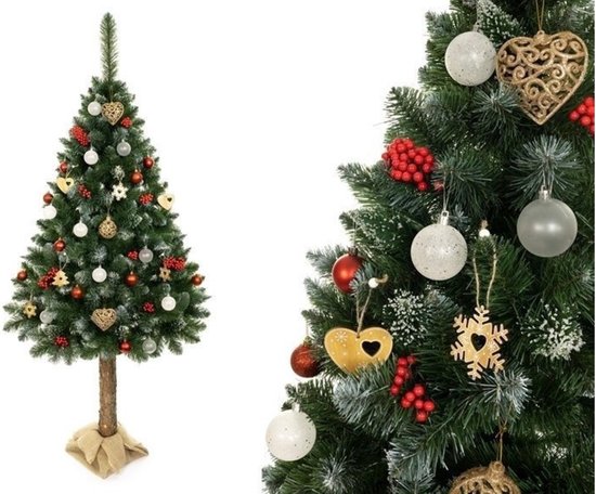 Sapin de Noël artificiel - avec tronc - 220 cm - Modulaire