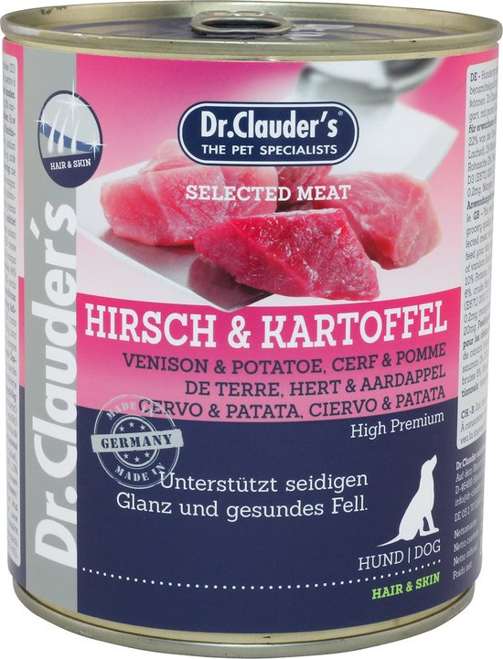 Dr Clauder's Best Choice Geselecteerd vlees 6x800g - Wild & Aardappel