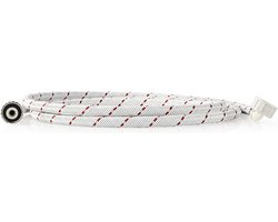 Nedis Nylon Toevoerslang - 3/4'' - 3/4'' - 10 Bar - 1.50 m - Toepassing: Schotel / Wasmachine - Nylon - Rood / Wit