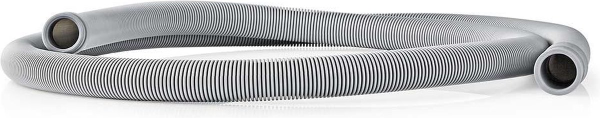 Nedis Afvoerslang - 21 mm - 19 mm - 1.5 Bar - 2.50 m - Toepassing: Schotel / Wasmachine - Grijs