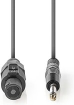 Nedis Speaker-Kabel | 48 x 0.20 mm | Koper | 5.00 m | Rond | PVC | Donkergrijs | Kartonnen Sleeve
