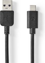 USB-Kabel | USB 3.2 Gen 1 | USB-A Male | USB-C™ Male | 5 Gbps | Vernikkeld | 2.00 m | Rond | PVC | Zwart | Doos