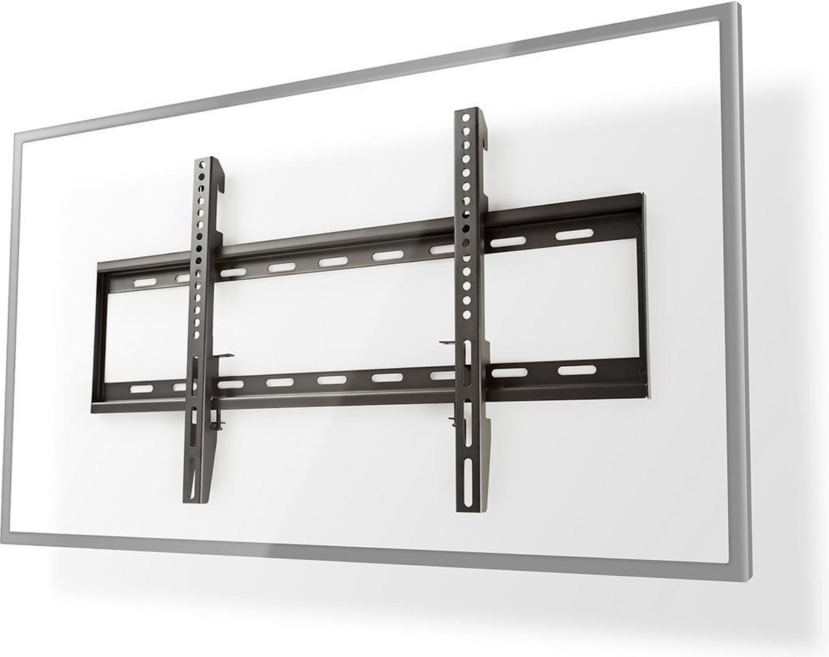Nedis Vaste TV-Muurbeugel - 42-70 " - Maximaal schermgewicht: 60 kg - Minimale muurafstand: 29 mm - Staal - Zwart