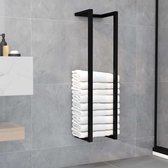 Handdoekenrek 25x20x95 cm zwart ijzer