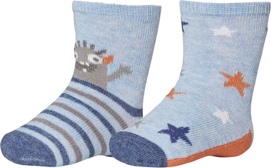 Lot de 4 chaussettes bébé iN ControL bleu/gris