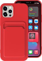 Back Cover Apple iPhone 13 Pro | Telefoonhoesje | Pasjeshouder | Rood