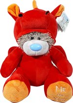 Me to You Pluche Knuffel Beer in Onesie Dinosaurus Rood 28 cm | Me 2 You Plush Toy | Me too You Peluche Knuffel | Me to You Pluche Knuffel | Speelgoed voor kinderen | Dieren Knuffe