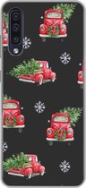 Geschikt voor Samsung Galaxy A50 hoesje - Kerst - Kerstboom - Auto - Design - Siliconen Telefoonhoesje