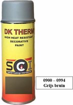 DK Therm Hittebestendige Verf Serie 900 - Spuitbus 400 ml - Bestendig tot 900°C - 994 Grijsbruin