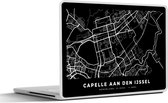 Laptop sticker - 17.3 inch - Kaart - Capelle aan den IJssel - Zwart - 40x30cm - Laptopstickers - Laptop skin - Cover