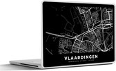 Laptop sticker - 15.6 inch - Kaart - Vlaardingen - Zwart - 36x27,5cm - Laptopstickers - Laptop skin - Cover