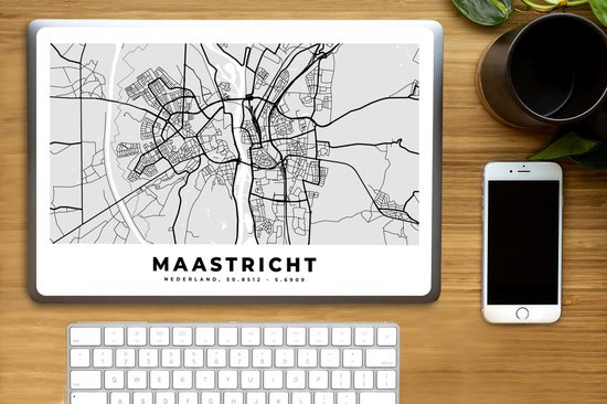 Autocollant pour ordinateur portable - 15,6 pouces - Carte - Maastricht - Nederland - 36x27,5 cm - Autocollants pour ordinateur portable - Peau pour ordinateur portable - Couverture