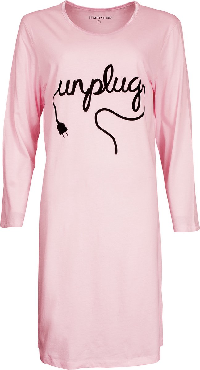 Temptation Dames Bigshirt nachthemd Pink Lady TPNGD2902B - Maten: L