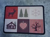 schoonloopmat - droogloopmat - 50 x 70 cm - kerst deurmat